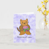 可愛い猫がすぐに飼えるカード カード (黄色い花)