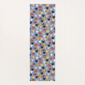 可愛い猫がたくさん青い ヨガマット (裏面)