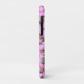 可愛い猫がピンクのキャップパターンをランダム Case-Mate iPhoneケース (裏面/左)