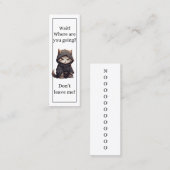 可愛い猫がブックマークを待つ コーリングカード (正面/裏面)