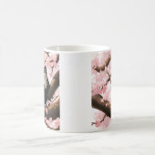 可愛い猫が咲くさくらんぼ コーヒーマグカップ (中央)