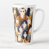 可愛い猫が多い カフェラテマグ (右)