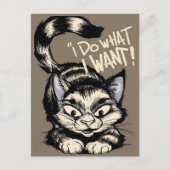 可愛い猫が好きなように作る ポストカード (正面)