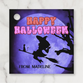 可愛い猫が抱える暗夜ハローウィンパーティ フェイバータグ