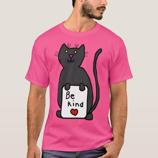 可愛い猫が言う – 優しいネットワーク Tシャツ (正面)