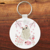可愛い猫さくらんぼ キーホルダー (正面)
