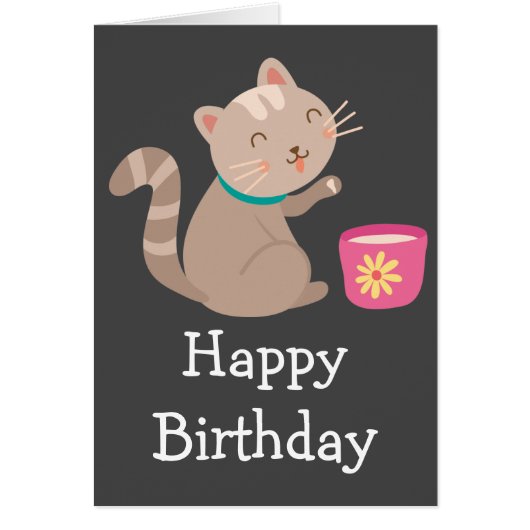 可愛い猫とティーカップ漫画 (正面)