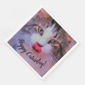 可愛い猫とピンク舌なめくり唇 (コーナー)