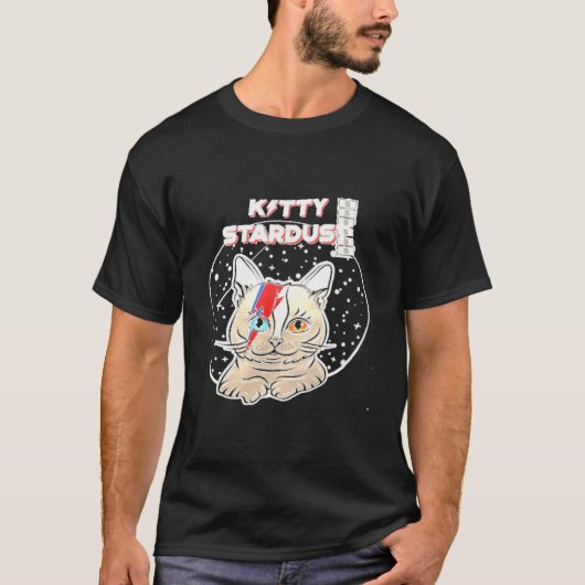 可愛い猫と子ネコとスターダスト Tシャツ (正面)