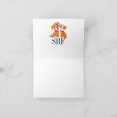 可愛い猫と犬空白のまたはThank You Noteカード サンキューカード (内部)