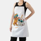 可愛い猫と犬1 エプロン (インサイチュ)