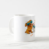 可愛い猫と犬1 コーヒーマグカップ (正面左)
