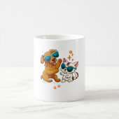 可愛い猫と犬1 コーヒーマグカップ (中央)