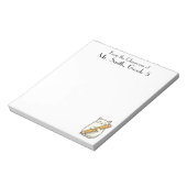 可愛い猫と鉛筆、先生鑑賞カスタム、 ノートパッド (回転)