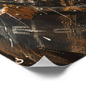 可愛い猫に落ち着いた雨 ポスター (角)