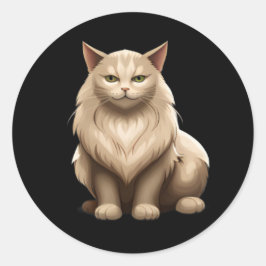 可愛い猫のかわいい子猫、ペット、動物の黒 ラウンドシール