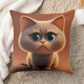 可愛い猫のキャラクターイラストレーション クッション (ブランケット)