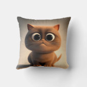 可愛い猫のキャラクターイラストレーション クッション (裏面)