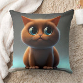 可愛い猫のキャラクターイラストレーション クッション (ブランケット)