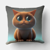 可愛い猫のキャラクターイラストレーション クッション (裏面)