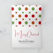 可愛い猫のクリスマスに爪先立ちで会う カード (内部)