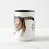 可愛い猫のクリスマスツリー禁止グッズ マグカップ (中央)