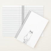 可愛い猫のスケッチモダン ノートブック (内側)
