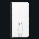 可愛い猫のスケッチモダン GALAXY S5 ウォレットケース<br><div class="desc">可愛モダンい猫のシンプルスケッチを手で描いた電話ウォレットケース。</div>