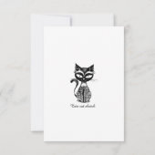 可愛い猫のスケッチ サンキューカード (裏面)