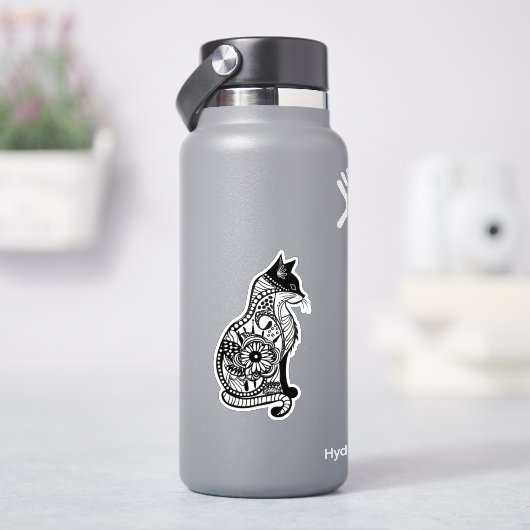 可愛い猫のスケッチII シール (HydroFlask)