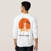 可愛い猫のスポカスタマイズーパーソナライズされたト名 スウェットシャツ (裏面フル)