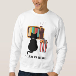 可愛い猫のスポカスタマイズーパーソナライズされたト名 スウェットシャツ