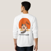 可愛い猫のスポカスタマイズーパーソナライズされたト名 スウェットシャツ (裏面フル)