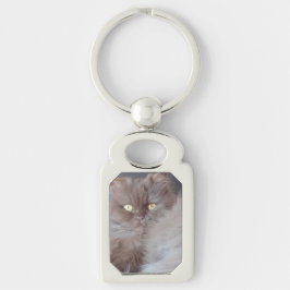 可愛い猫のメタルキーリング キーホルダー
