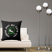 可愛い猫のヴィンテージおもしろいレトロブラック クッション