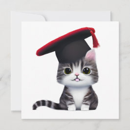 可愛い猫の卒業式の日は画期的 ノートカード