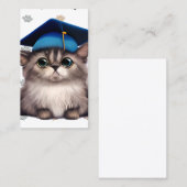 可愛い猫の卒業式の日は画期的 名刺 (正面/裏面)