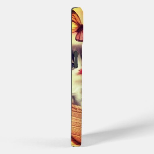 可愛い猫の子猫とバスケットお名前 Case-Mate iPhoneケース (裏面 / 右)