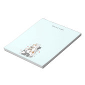 可愛い猫の子猫カラフルグラデーシパーソナライズされたョン ノートパッド (回転)