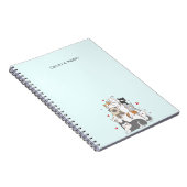 可愛い猫の子猫カラフルグラデーシパーソナライズされたョン ノートブック (右側)