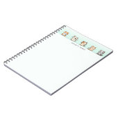 可愛い猫の子猫カラフルグラデーシパーソナライズされたョン ノートブック (左側)