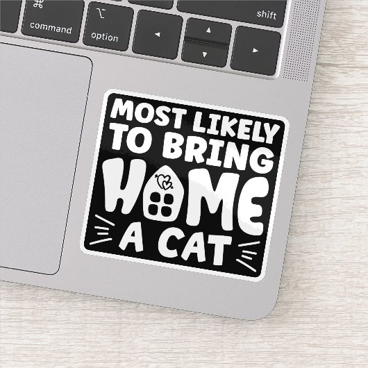 可愛い猫の家を持って帰りそうだ シール (詳細)