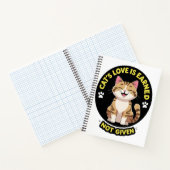 可愛い猫の愛 ノートブック (内部)