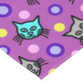 可愛い猫の柄が真ん中のテーブルクロス テーブルクロス (アングル)