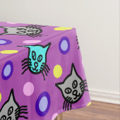 可愛い猫の柄が真ん中のテーブルクロス テーブルクロス (インサイチュ)