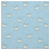 可愛い猫の柄（青） ファブリック (見本)