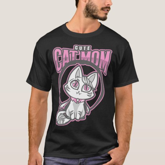 可愛い猫の母最高の猫 Tシャツ (正面)