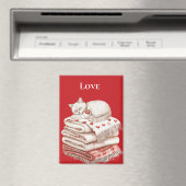 可愛い猫の毛布 マグネット (インサイチュ (食洗機))