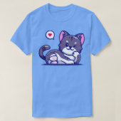 可愛い猫の置物 Tシャツ (デザイン正面)
