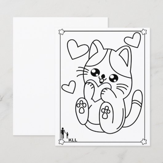 可愛い猫の色 (正面/裏面)